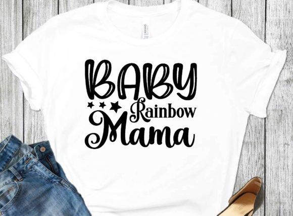 Baby Rainbow Mama Svg Design Graphics