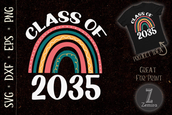 CLASS of 2035 Rainbow School Student Graphics