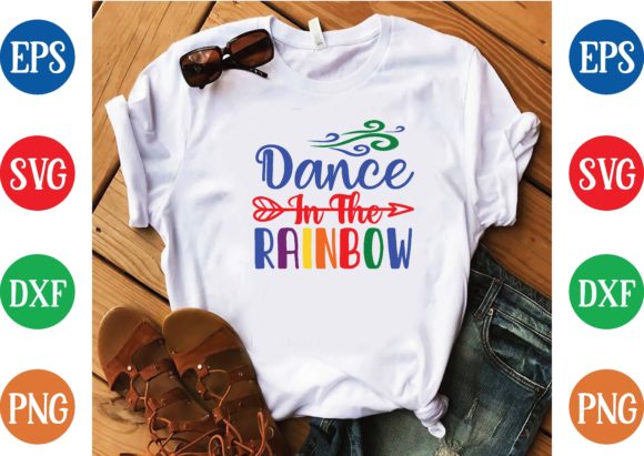 Dance in the Rainbow Svg Graphics