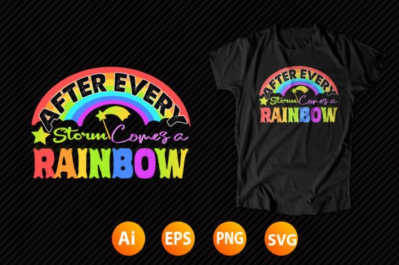 Graphic Design Asset: Rainbow T-Shirt Design 7