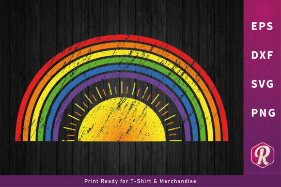 Rainbow T-shirts Design for Crafts and Graphics