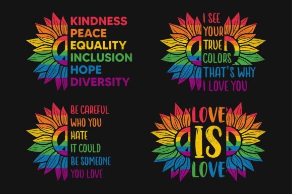 Sunflower Gay Pride Rainbow SVG T-shirt