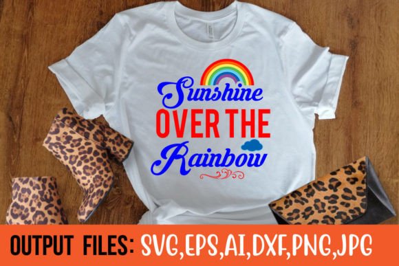 SUNSHINE over the RAINBOW Graphics for T-Shirt Designs