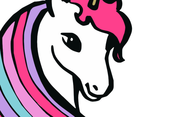 Unicorn Head Graphics for T-Shirt Designs