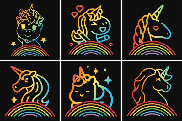 Unicorn Rainbow LGBT SVG T-shirt Bundle